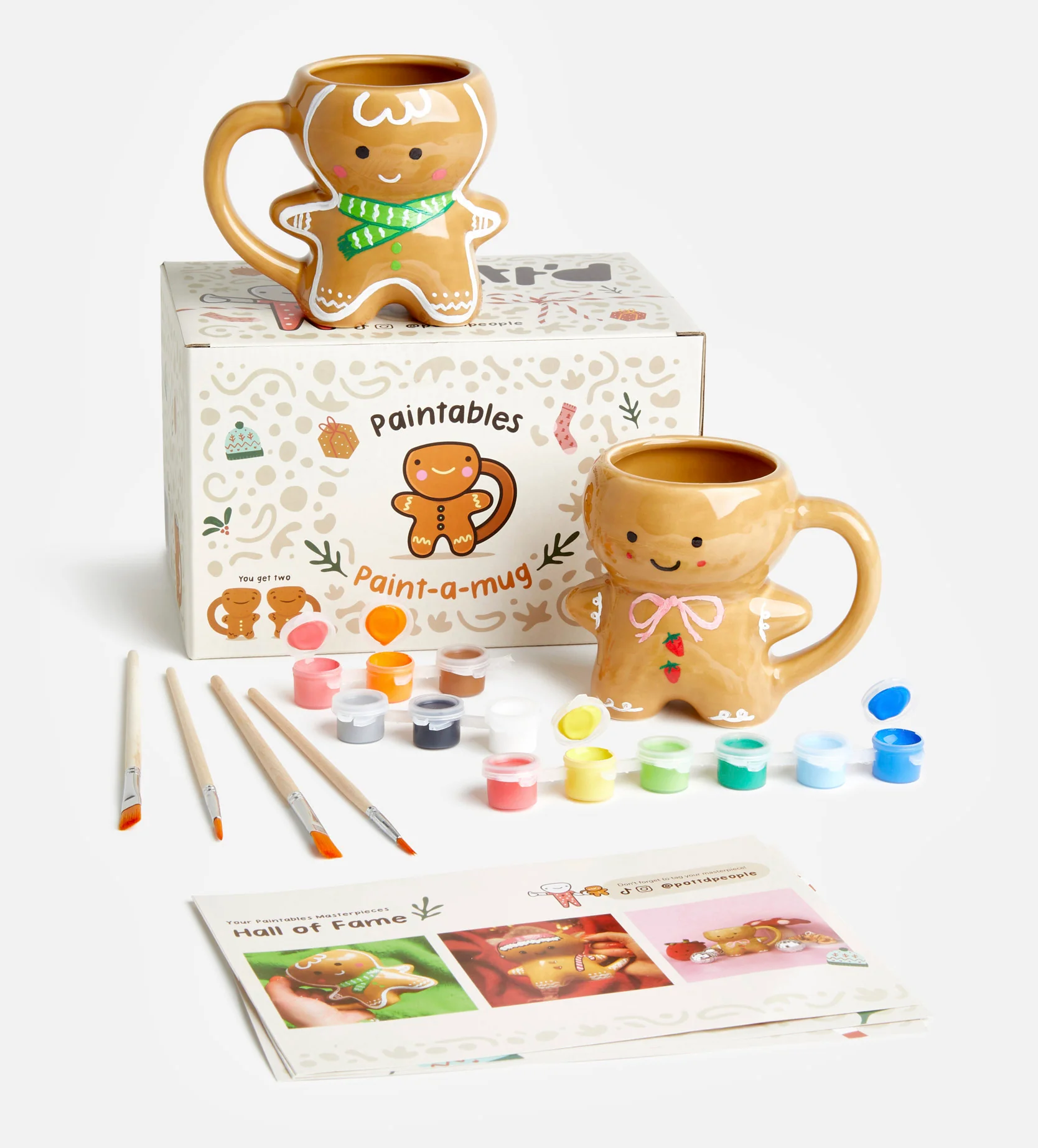 Christmas Gingerbread Paint-a-Mug x2 - Image 2