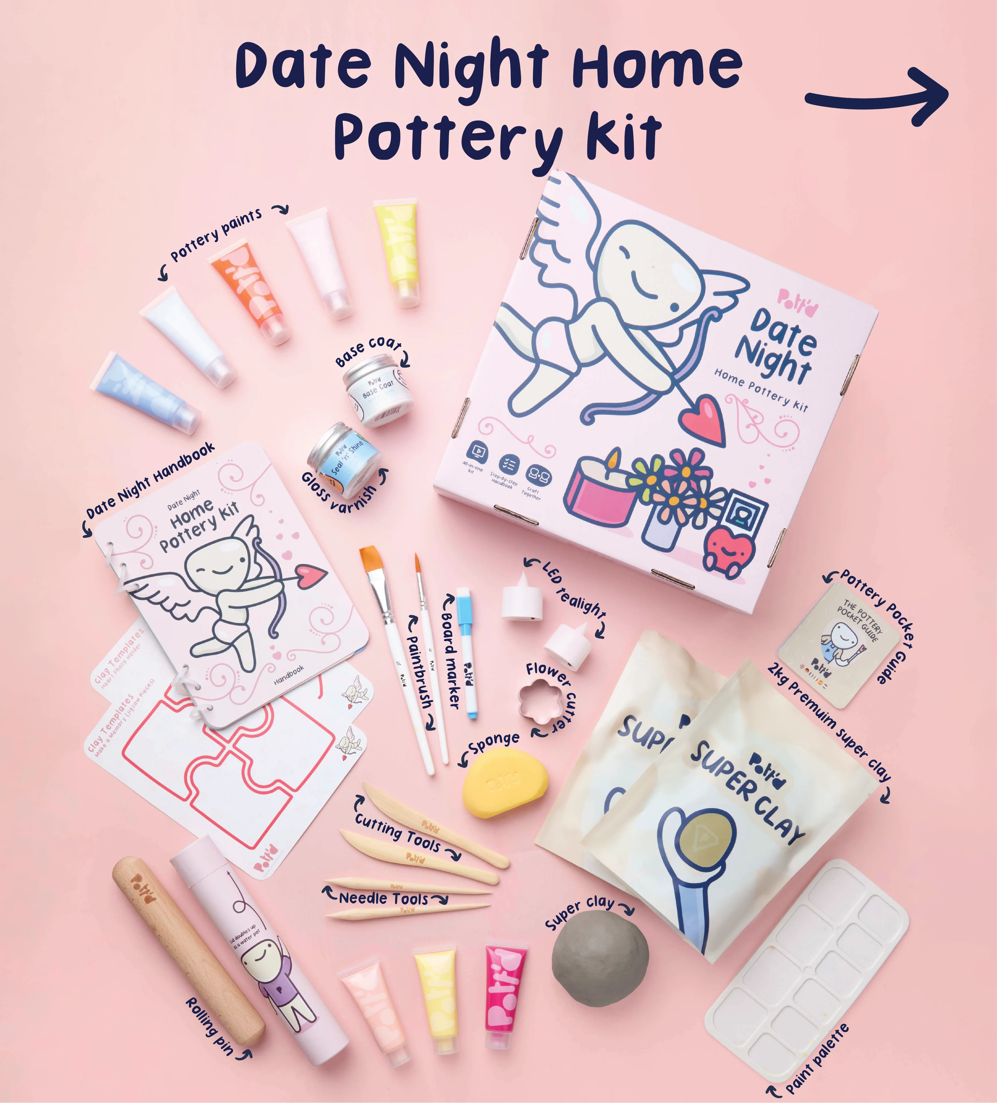 Creative Date Night: Clay & Mugs Bundle - Image 3