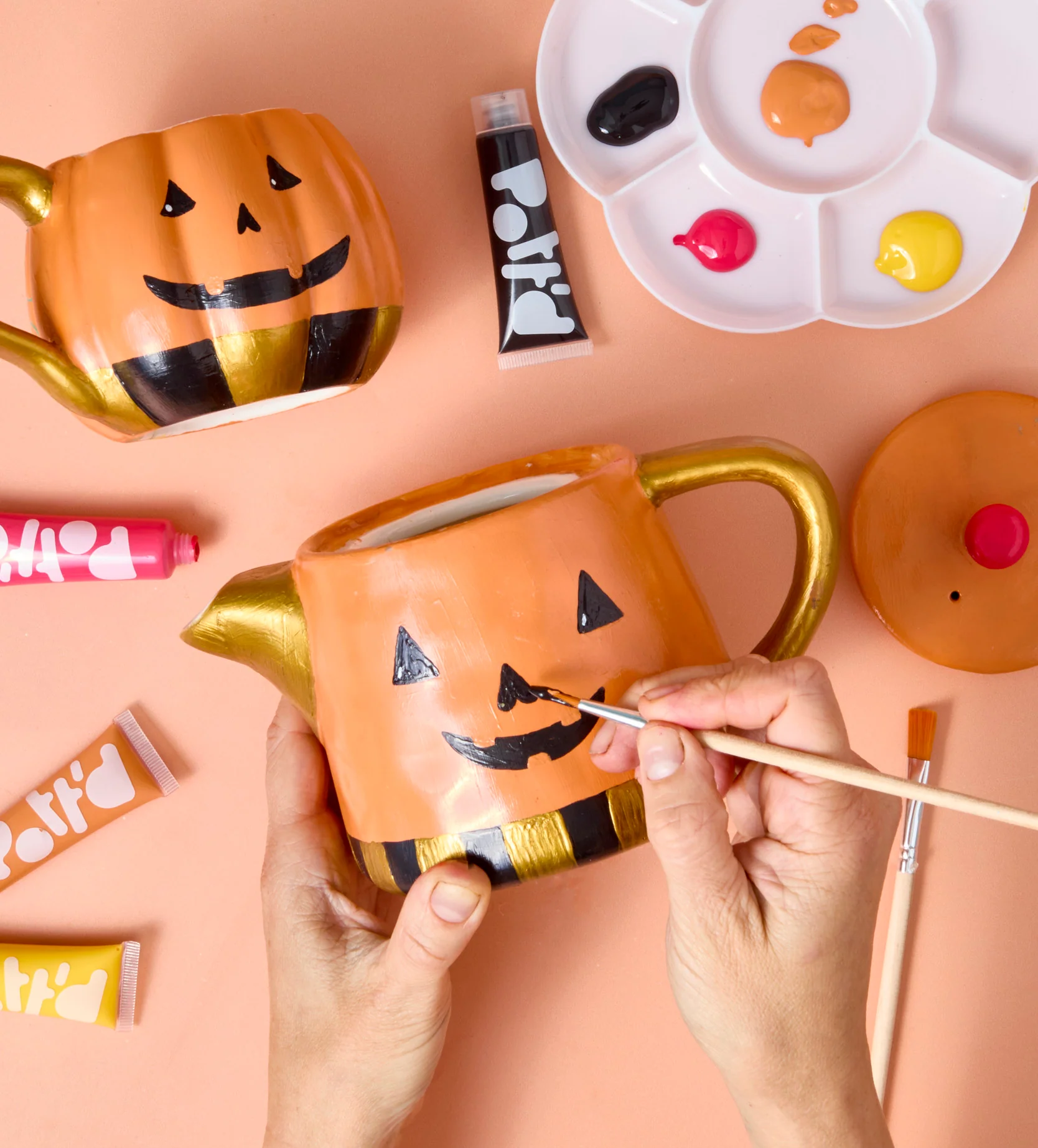 Halloween Pumpkin Paint-a-Mug x2 - Image 11