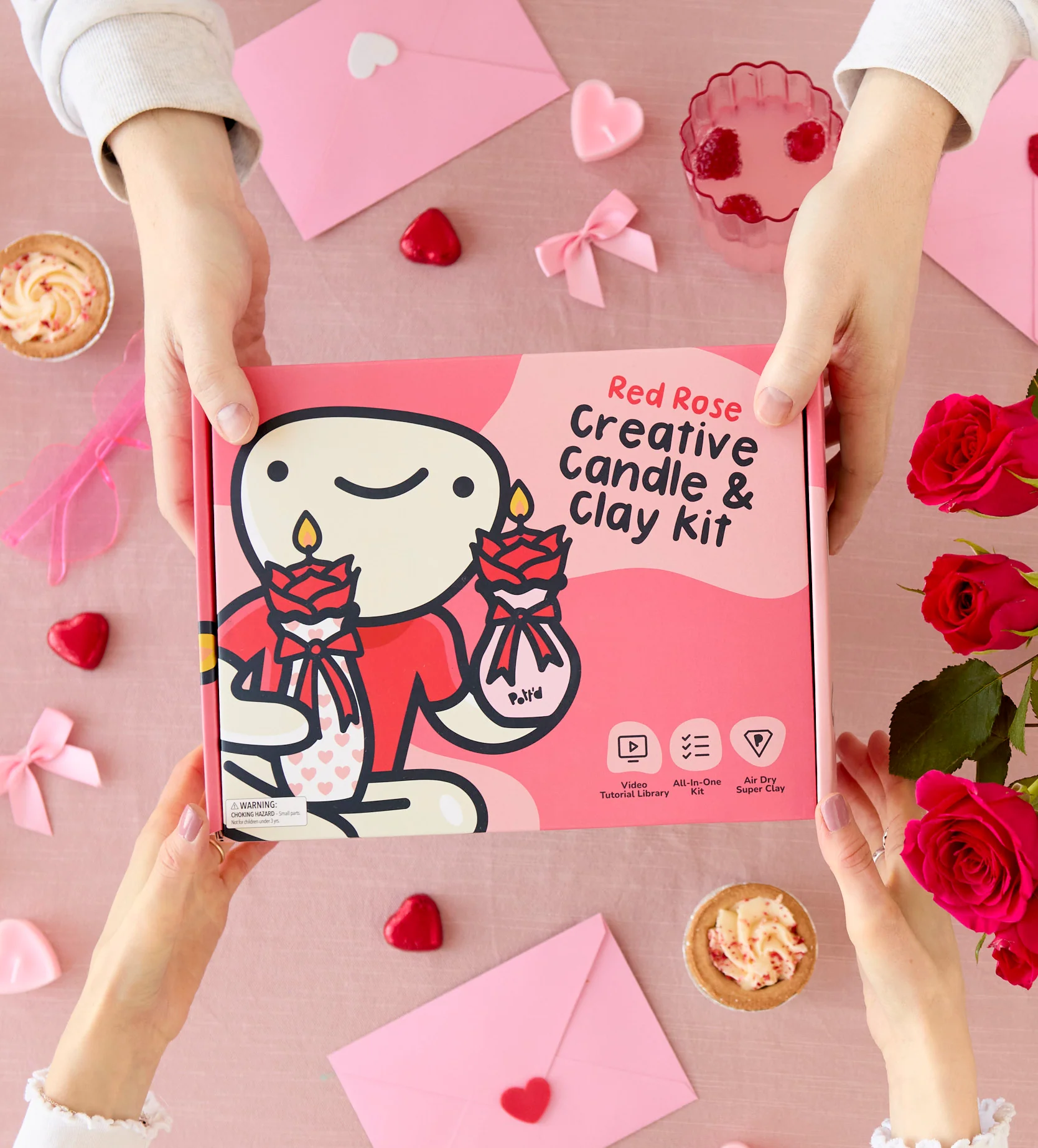 Red Rose Creative Candle & Clay Kit - Image 8
